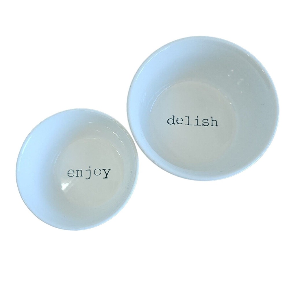 Joseph A Collection Enjoy Delish Serving Bowls 5" & 6.25" Diameter Thanksgiving